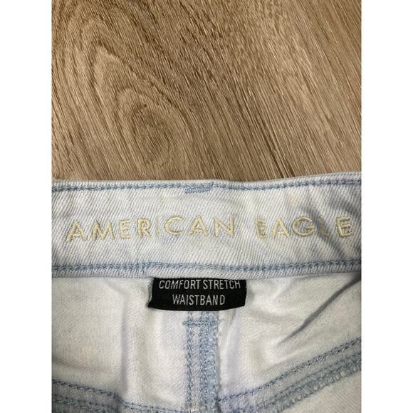 American Eagle Women's Tie Dye Denim Shorts Boyfriend Shortie Size 4 Blue Casual - Picture 8 of 12